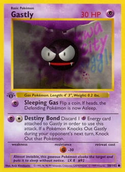 1st Edition Gastly 50/102, Base Set