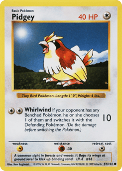 Shadowless Pidgey 57/102, Base Set