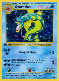1st Edition Gyarados 6/102, Base Set