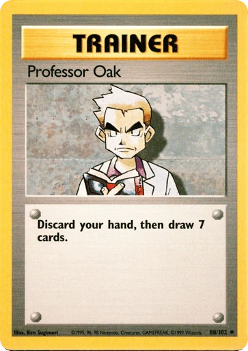 Professor Oak 88/102 from Base Set