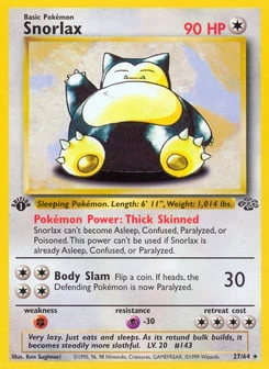 1st Edition Snorlax 27/64, Jungle