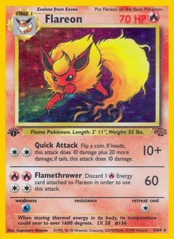 1st Edition Flareon 3/64, Jungle