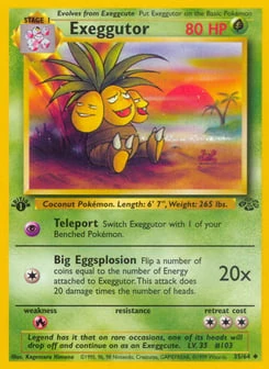 1st Edition Exeggutor 35/64, Jungle