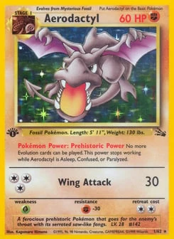 1st Edition Aerodactyl 1/62, Fossil