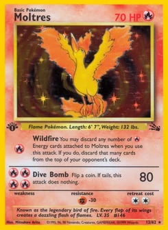 1st Edition Moltres 12/62, Fossil
