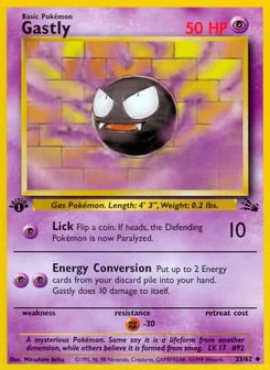 1st Edition Gastly 33/62, Fossil