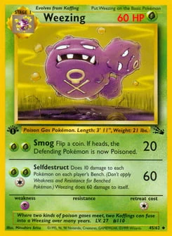 1st Edition Weezing 45/62, Fossil