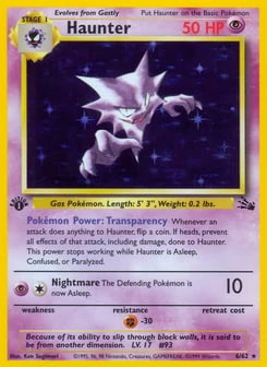 1st Edition Haunter 6/62, Fossil