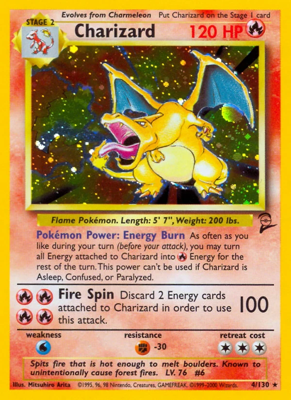 Charizard 4/130, Base Set 2 Pokémon card