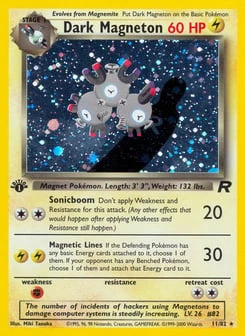 1st Edition Dark Magneton 11/82, Team Rocket