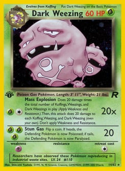 1st Edition Dark Weezing 14/82, Team Rocket