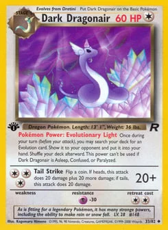 1st Edition Dark Dragonair 33/82, Team Rocket