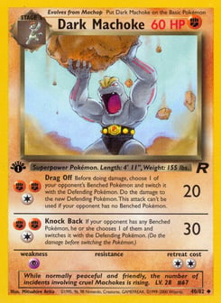 1st Edition Dark Machoke 40/82, Team Rocket