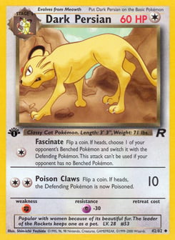 1st Edition Dark Persian 42/82, Team Rocket
