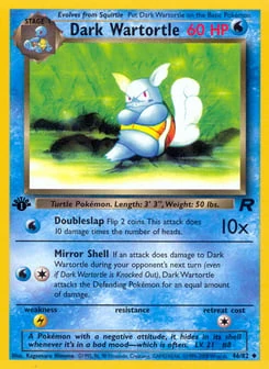 1st Edition Dark Wartortle 46/82, Team Rocket