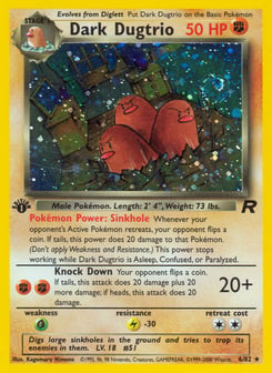 1st Edition Dark Dugtrio 6/82, Team Rocket