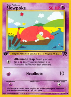 1st Edition Slowpoke 67/82, Team Rocket