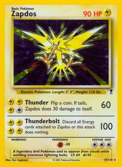 Zapdos 19/110, Legendary Collection