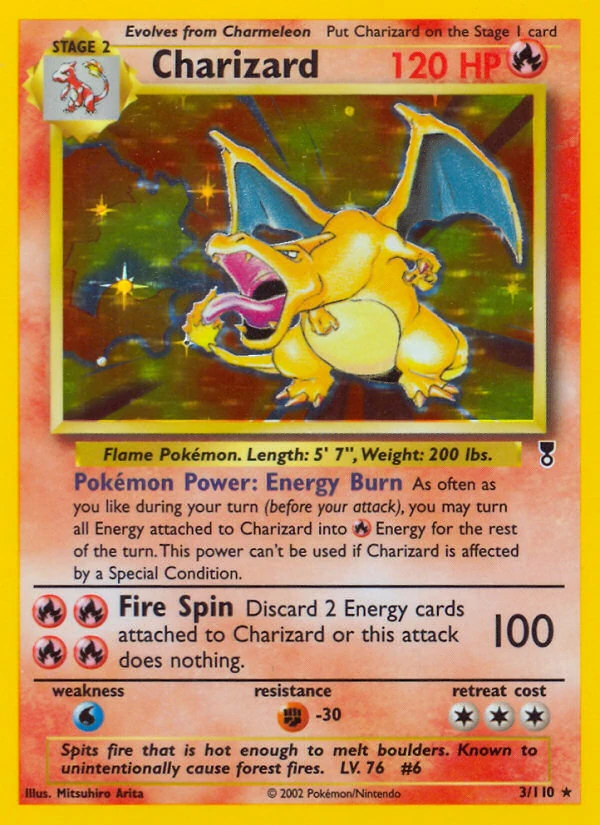 Charizard 3/110, Legendary Collection Pokémon card