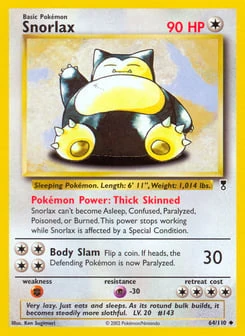 Snorlax (Reverse Holo), Legendary Collection
