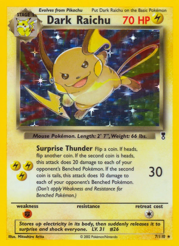 Dark Raichu 7/110, Legendary Collection Pokémon card