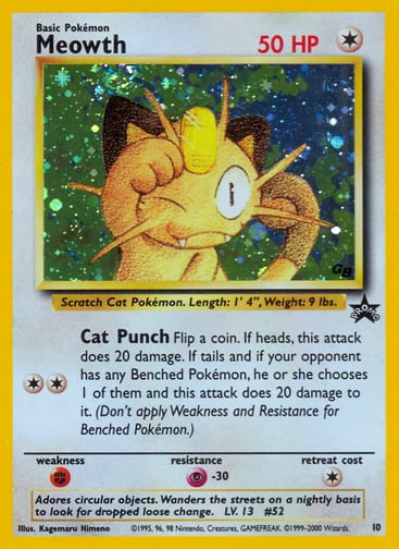 Meowth 10/53 from Wizards Black Star Promos