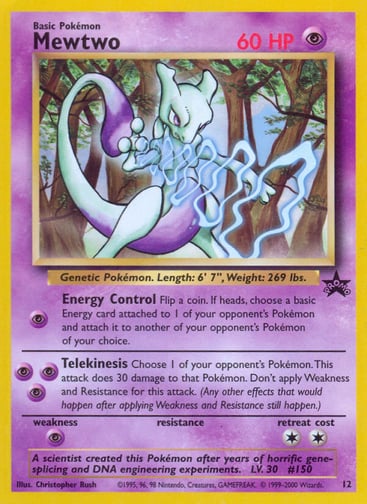 Mewtwo 12/53 from Wizards Black Star Promos