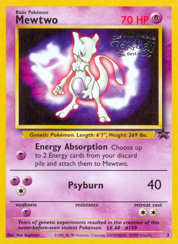 Mewtwo 3/53 from Wizards Black Star Promos