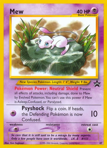Mew 47/53 from Wizards Black Star Promos