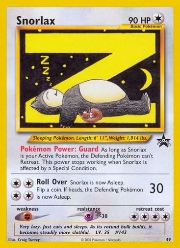 Snorlax 49/53 from Wizards Black Star Promos