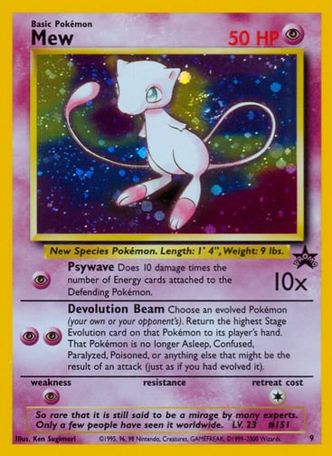 Mew 9/53 from Wizards Black Star Promos