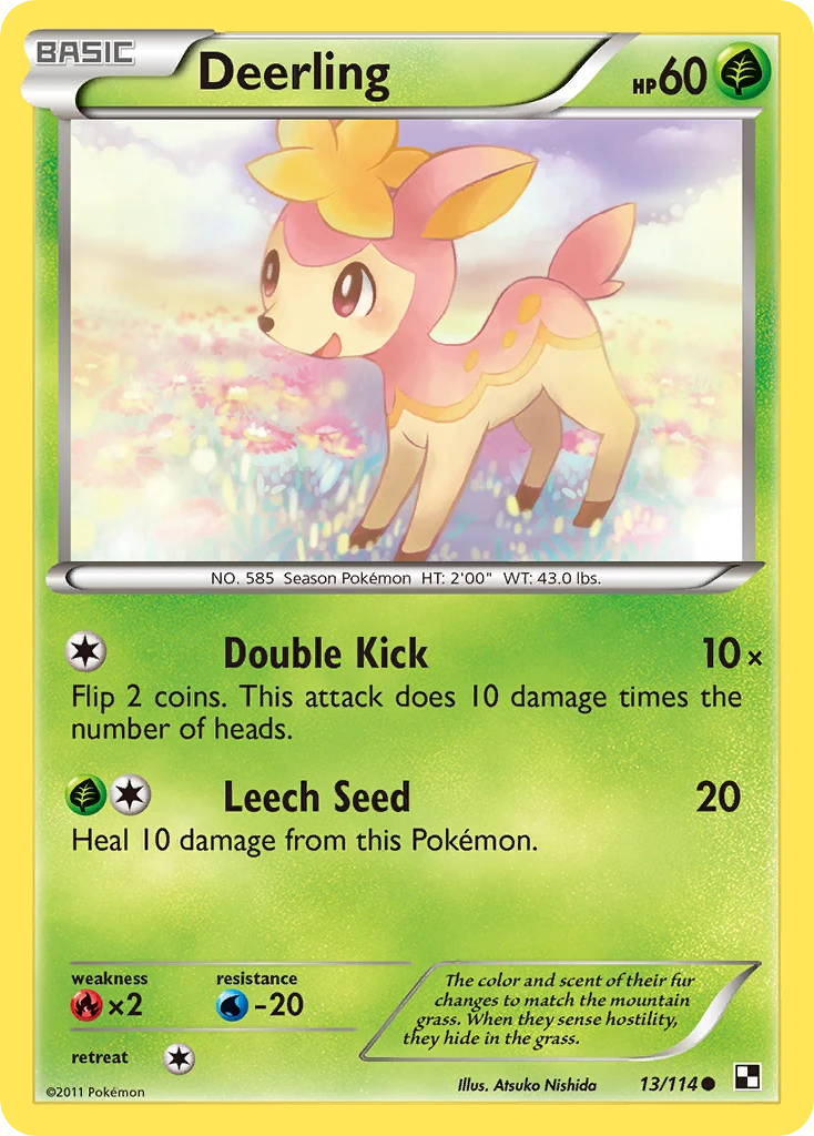 Deerling 13/114, Black & White Pokémon card