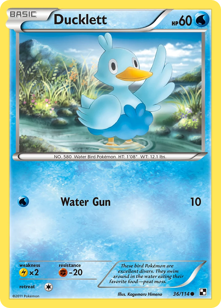 Ducklett 36/114, Black & White Pokémon card