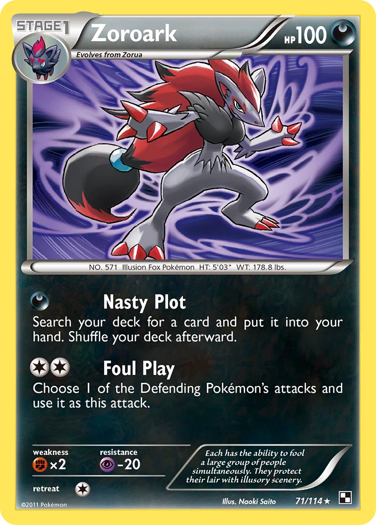 Zoroark 71/114, Black & White Pokémon card