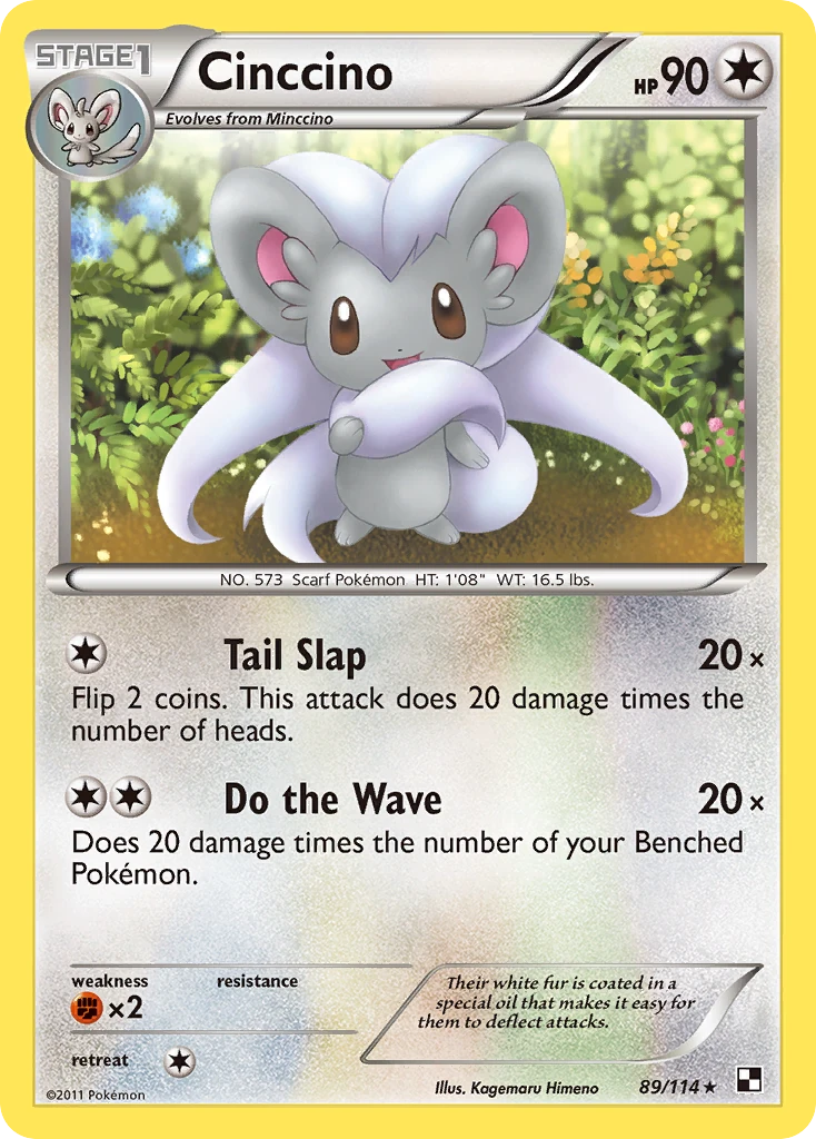Cinccino 89/114, Black & White Pokémon card