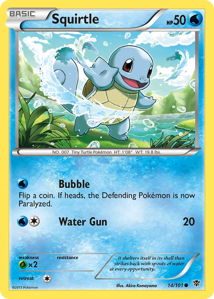 Squirtle 14/101, Plasma Blast Pokémon card