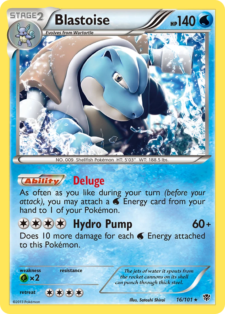 Blastoise 16/101, Plasma Blast Pokémon card