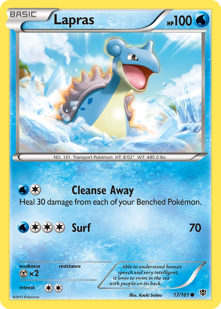 Lapras 17/101, Plasma Blast Pokémon card