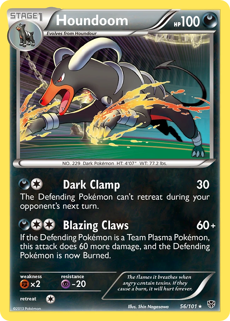 Houndoom 56/101, Plasma Blast Pokémon card