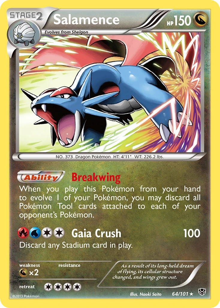 Salamence 64/101, Plasma Blast Pokémon card