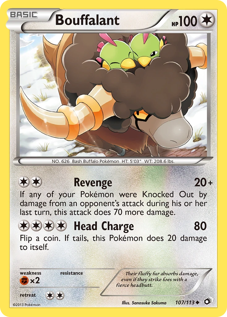 Bouffalant 107/113, Legendary Treasures Pokémon card