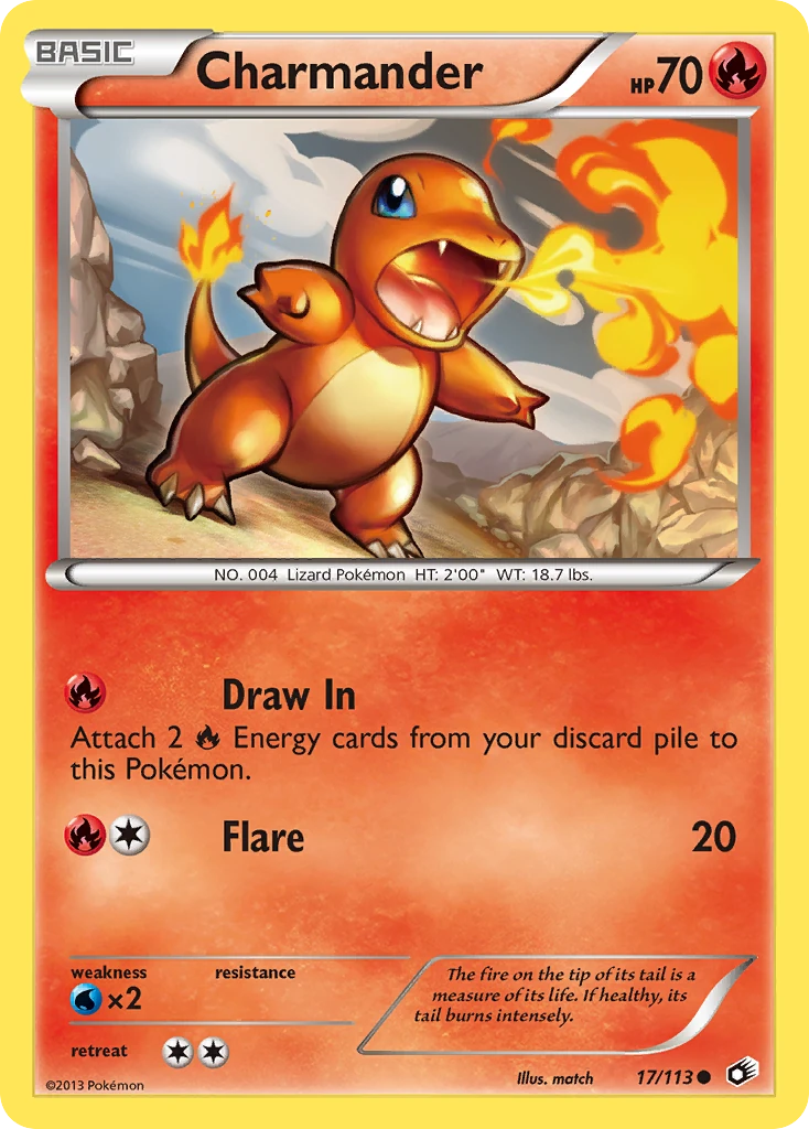 Charmander 17/113, Legendary Treasures Pokémon card