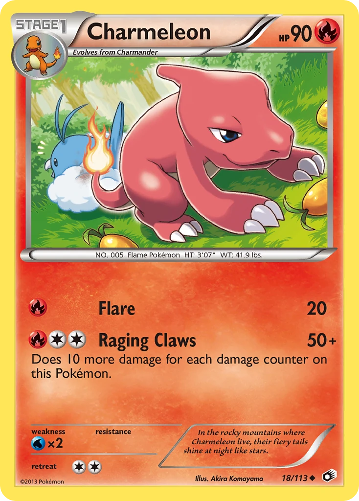 Charmeleon 18/113, Legendary Treasures Pokémon card