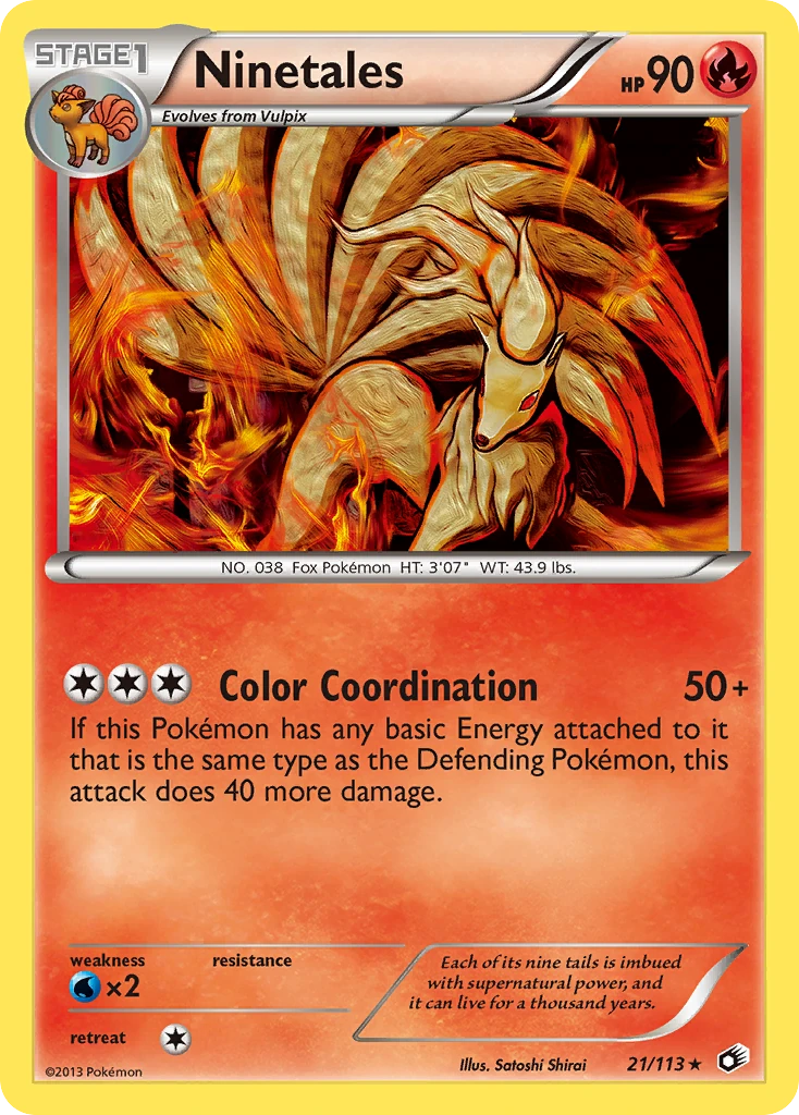 Ninetales 21/113, Legendary Treasures Pokémon card