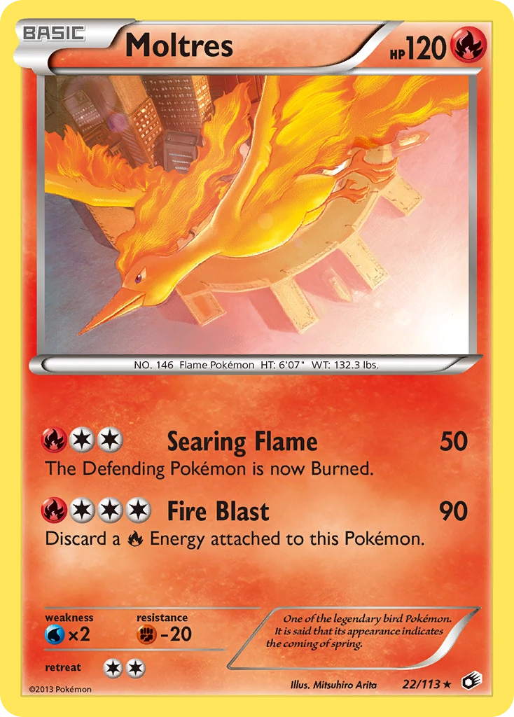 Moltres 22/113, Legendary Treasures Pokémon card