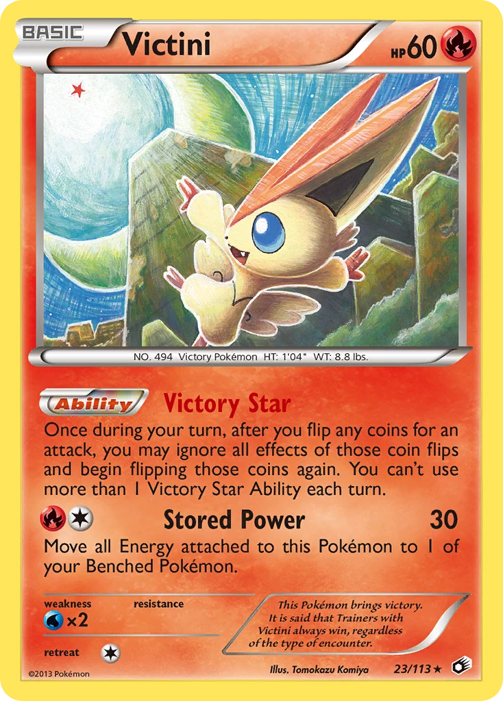 Victini 23/113, Legendary Treasures Pokémon card