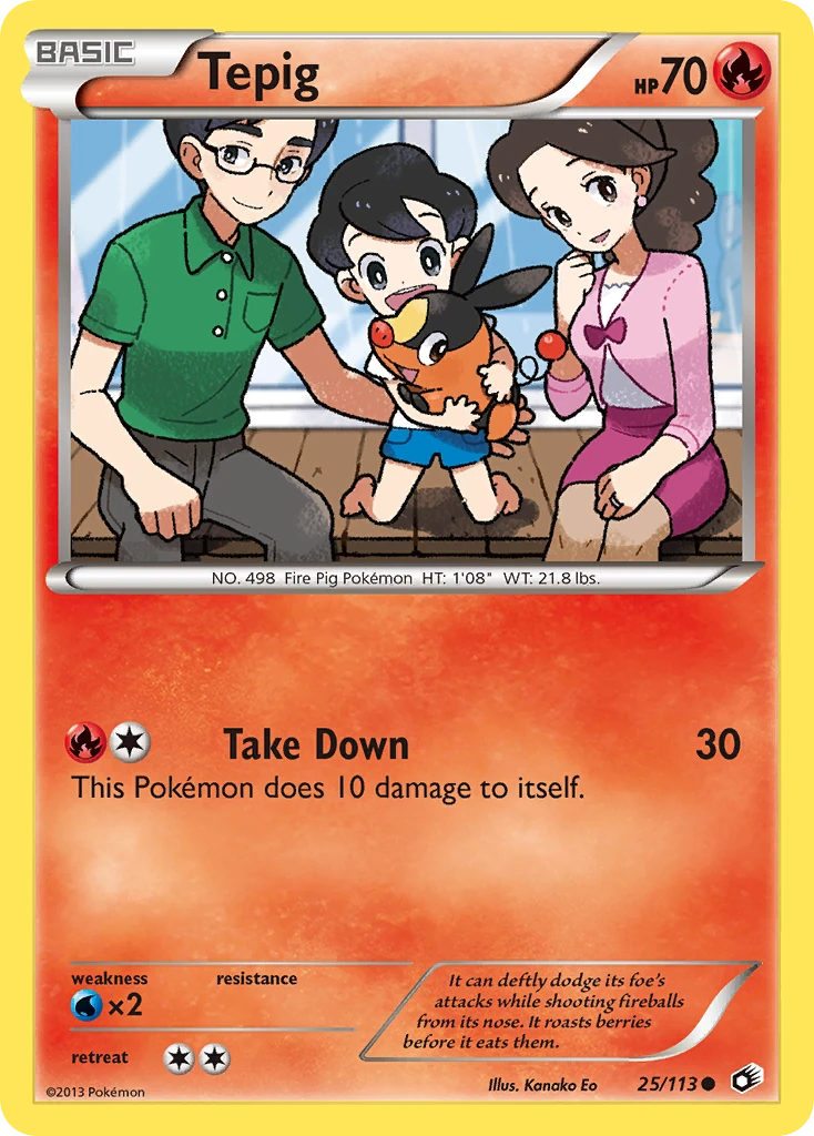 Tepig 25/113, Legendary Treasures Pokémon card