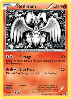 Reshiram 28/113, Legendary Treasures