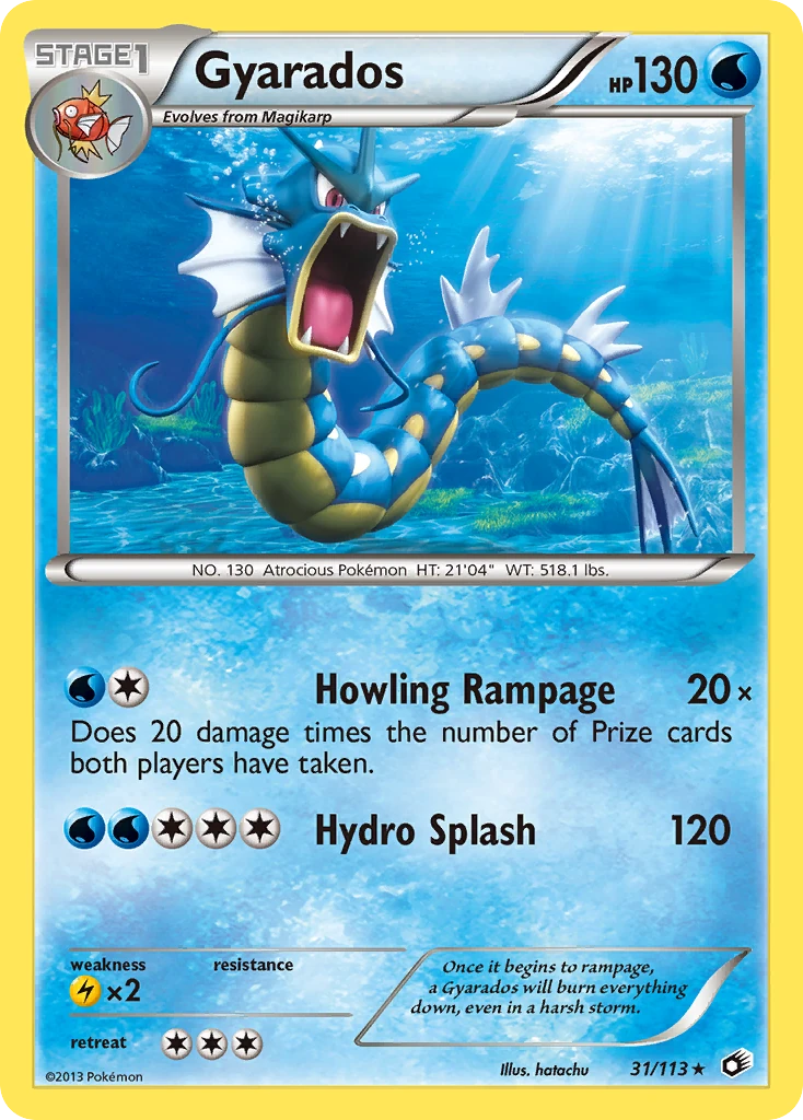 Gyarados 31/113, Legendary Treasures Pokémon card