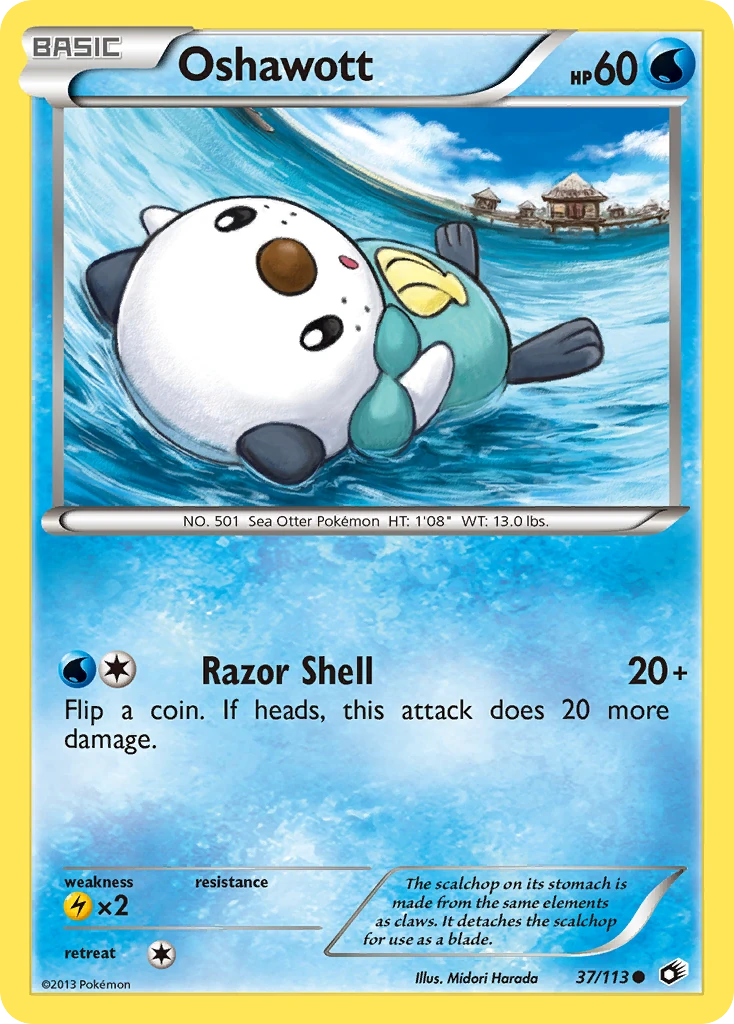 Oshawott 37/113, Legendary Treasures Pokémon card